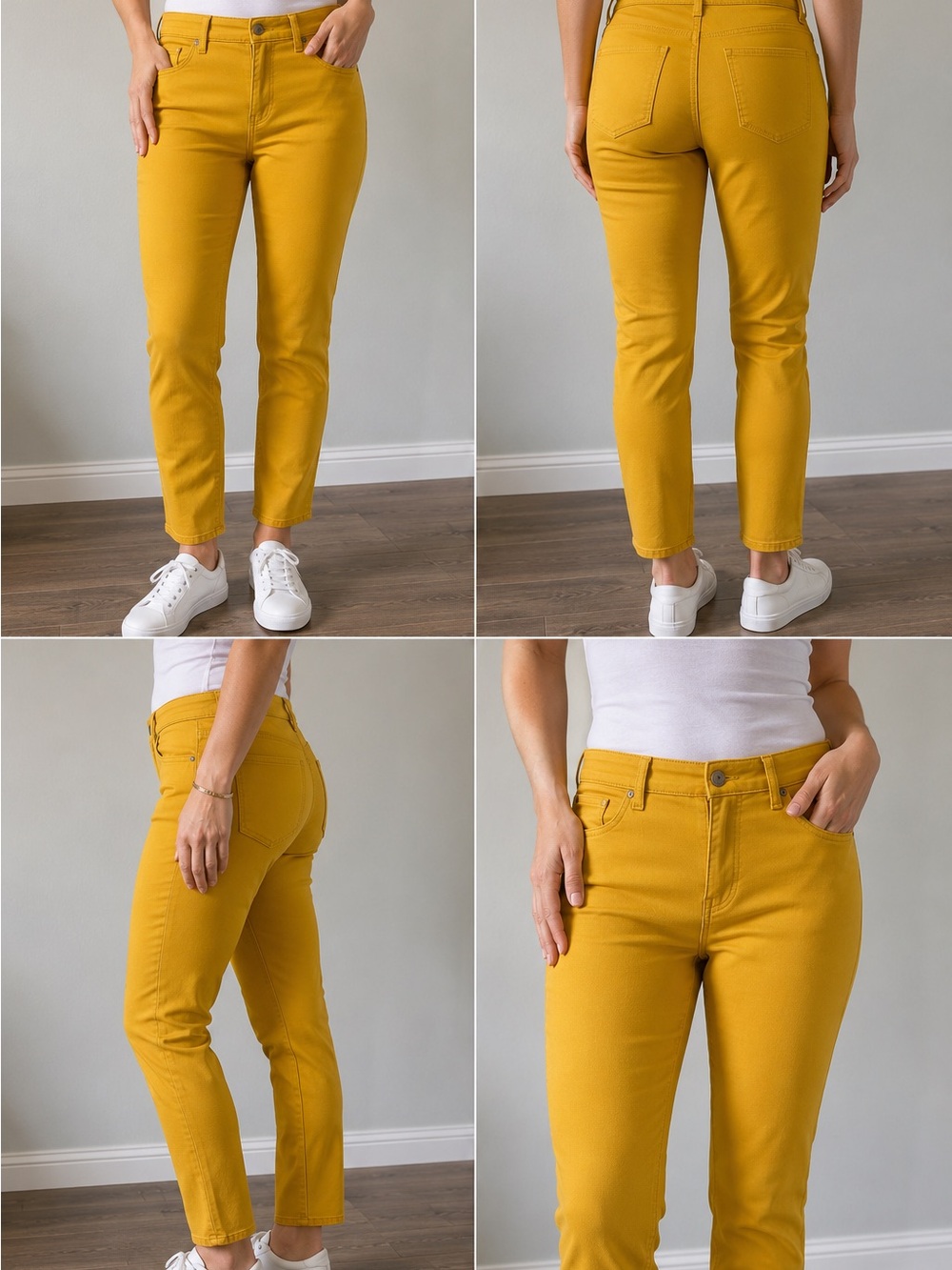 Talbots Mustard Yellow Cropped High-Rise Jeans